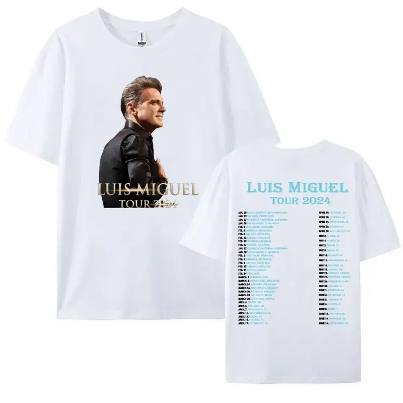 90s Retro Luis Miguel Tour 2024 Graphic Tshirt for Men Fashion Harajuku Streetwear T Shirt Man Hip Hop Punk High Quality T-shirt