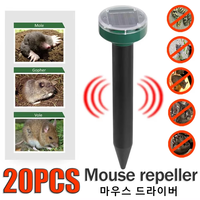 Solar Ultrasonic Electronic Mouse Repeller Snake Repeller Insect Repeller High Power Vibration Built Battery IP64 Sun Charging