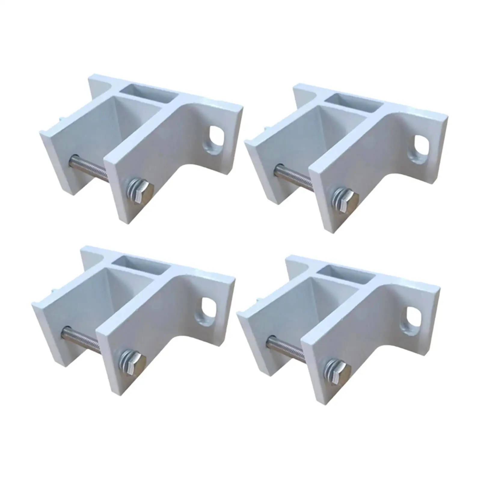 4 Pieces Awning Wall Bracket White Easy Installation Spare Parts Hardware Professional Metal Accessory for Retractable Awnings