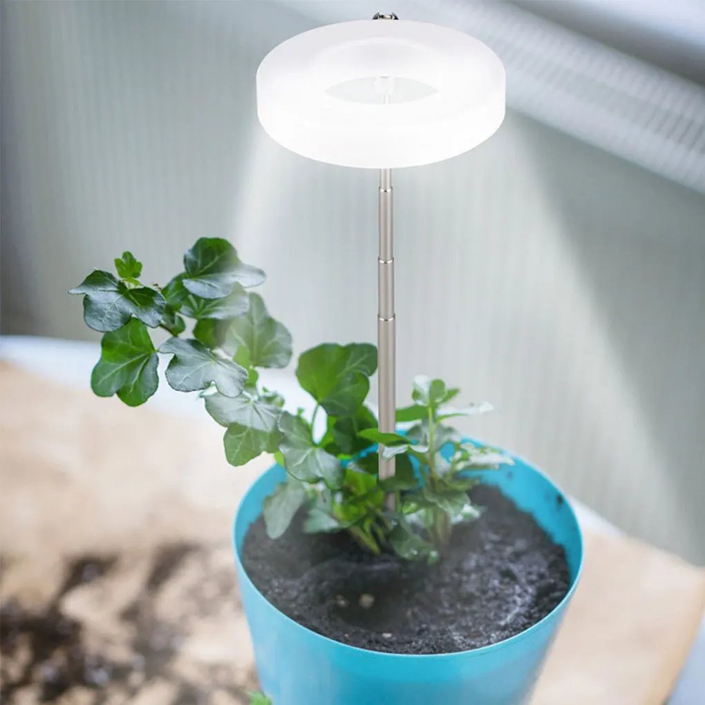 

White Plant Lamp LED Full Spectrums Grow Lights For Indoor Plants With Humidity Temperature Controls LED telescopic plant light