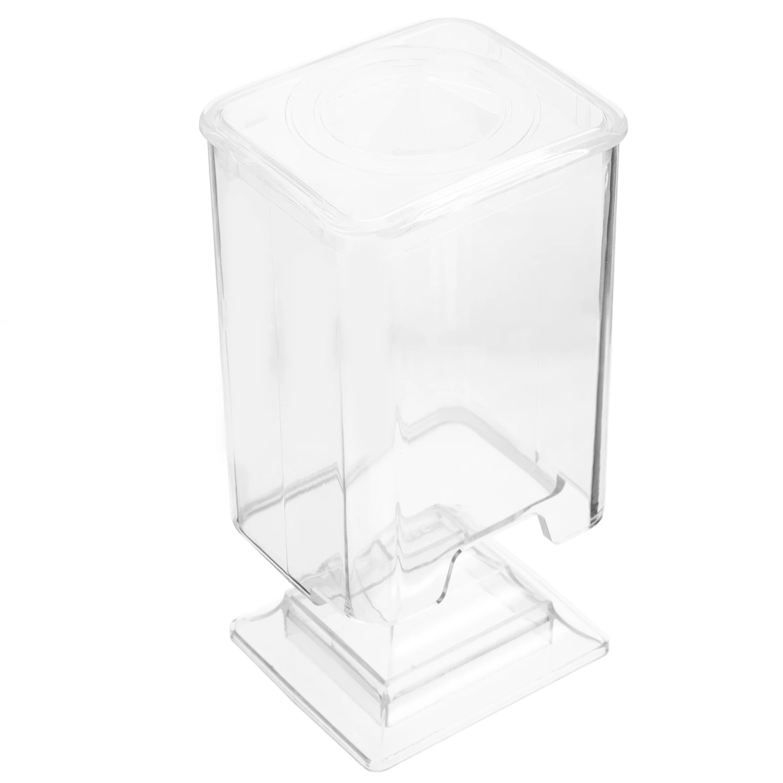 

Transparent High Stand Cotton Pad Holder Nail Wipe Storage Container Cosmetics Organizer for Bathroom Vanity Counter