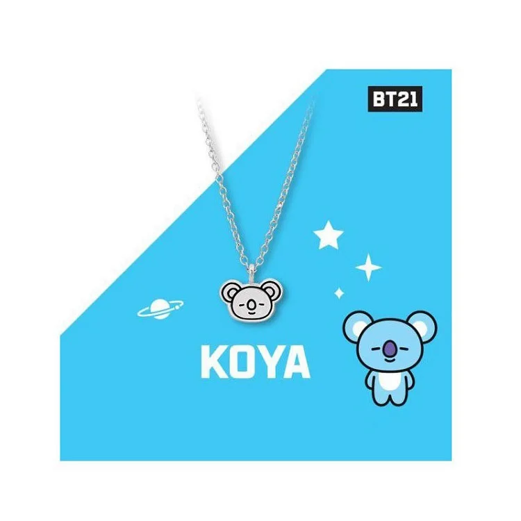 2022 Summer New Bt21 Anime Kawaii Pendant Necklace Cartoon Cute Popular Necklace T-Shirt Necklace Collarbone Chain Girl Gift