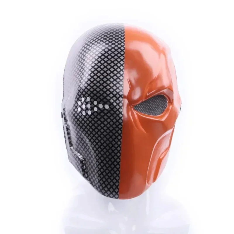 Deathstroke PVC Mask Villain Mercenary Cosplay Headgear Halloween Character Realistic Full Face Masks Helmet Costume Party Props