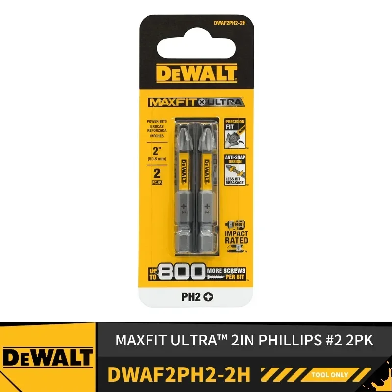 DEWALT DWAF2PH2-2H MAXFIT ULTRA™ 2IN PHILLIPS Bit #2 2PK Power Tool Accessories