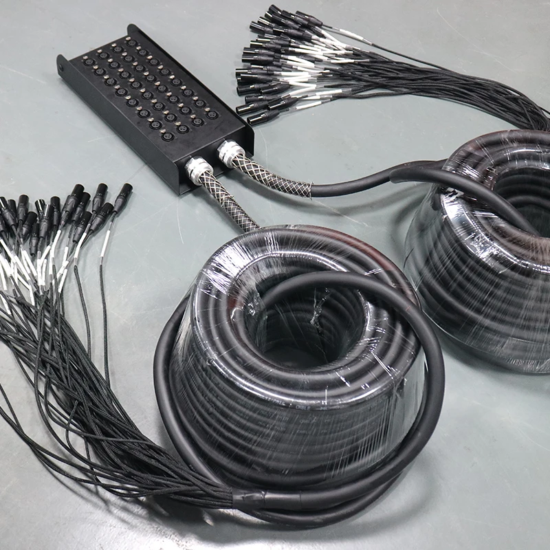 Professional Audio 32 Channels XLR Stage Box Snake Cable Speaker COAXIAL Bare Copper Microphone Cable