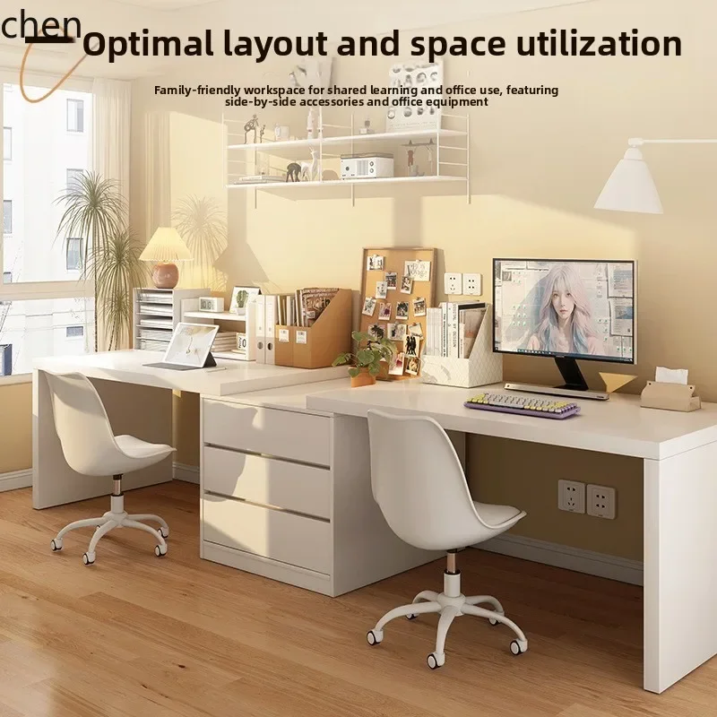 PYH Modern Simple Light Luxury Bedroom Small Table Long Table Cabinet Integrated Wall Side Desk Workbench