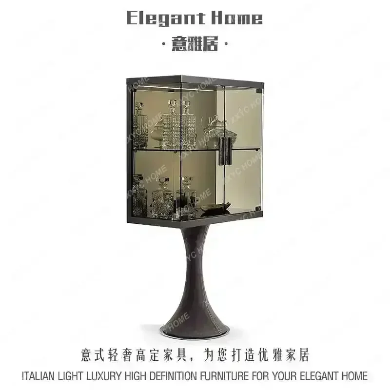 VHLight luxury solid wood dining side cabinet Modern storage storage cabinet Villa model room Customized wine cabinet