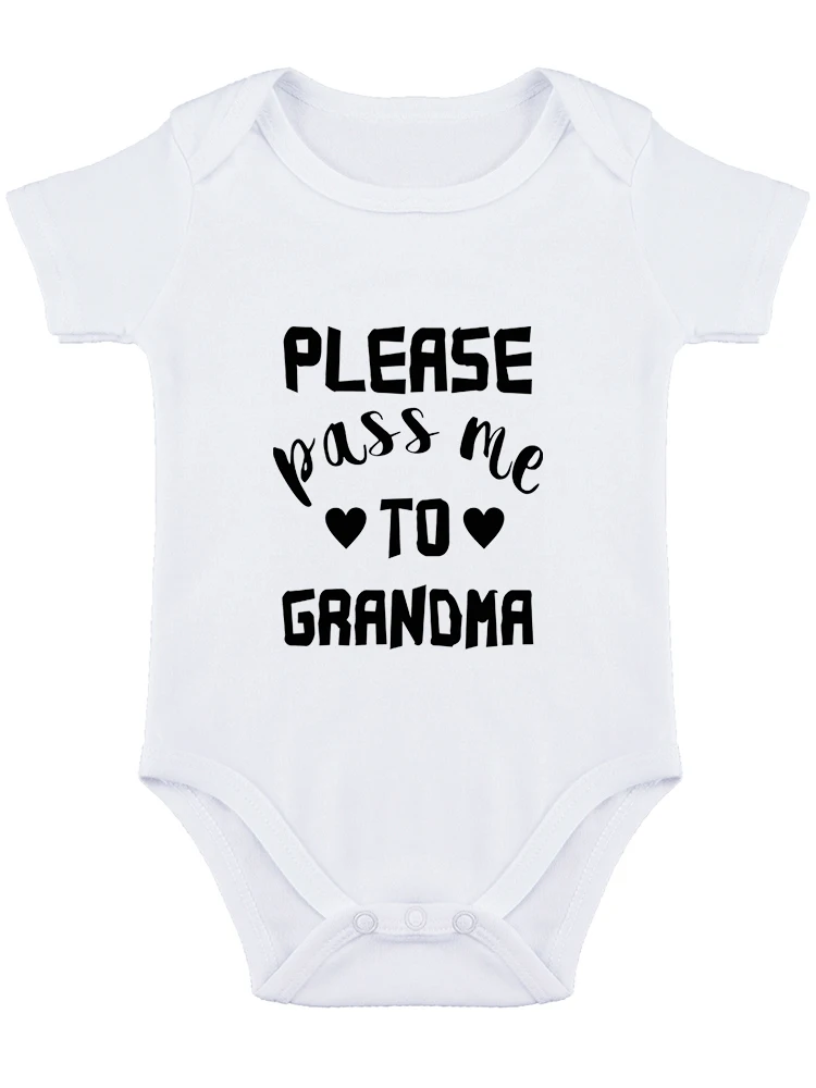 Please Pass Me To Grandma ,Baby Bodysuit Funny Baby onesie Adorable Coming Home Unisex Outfit for Newborn