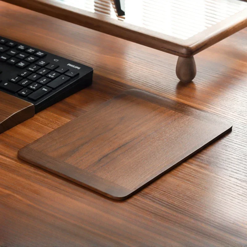 Walnut Wooden Mouse Pad Ultra-thin Anti-slip Gaming Mouse Pad Wrist Rest Desk Mat Desktop Keyboard Office Mouse Pads Gamer Gift