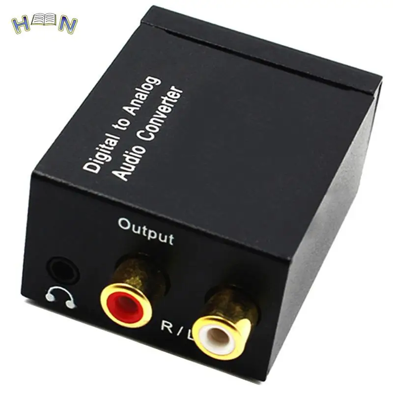 3,5 Mm Jack Koaxial Audio Decoder Verstärker Fiber Optic Digital Zu Analog Audio Aux Rca L / R Konverter Spdif digitale Tragbare