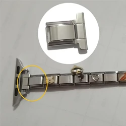 이탈리아 참 링크 팔찌 쥬얼리 DIY 제작 부품 모듈 액세서리, 스테인레스 스틸 블랭크 참 링크 연결, 1 개
