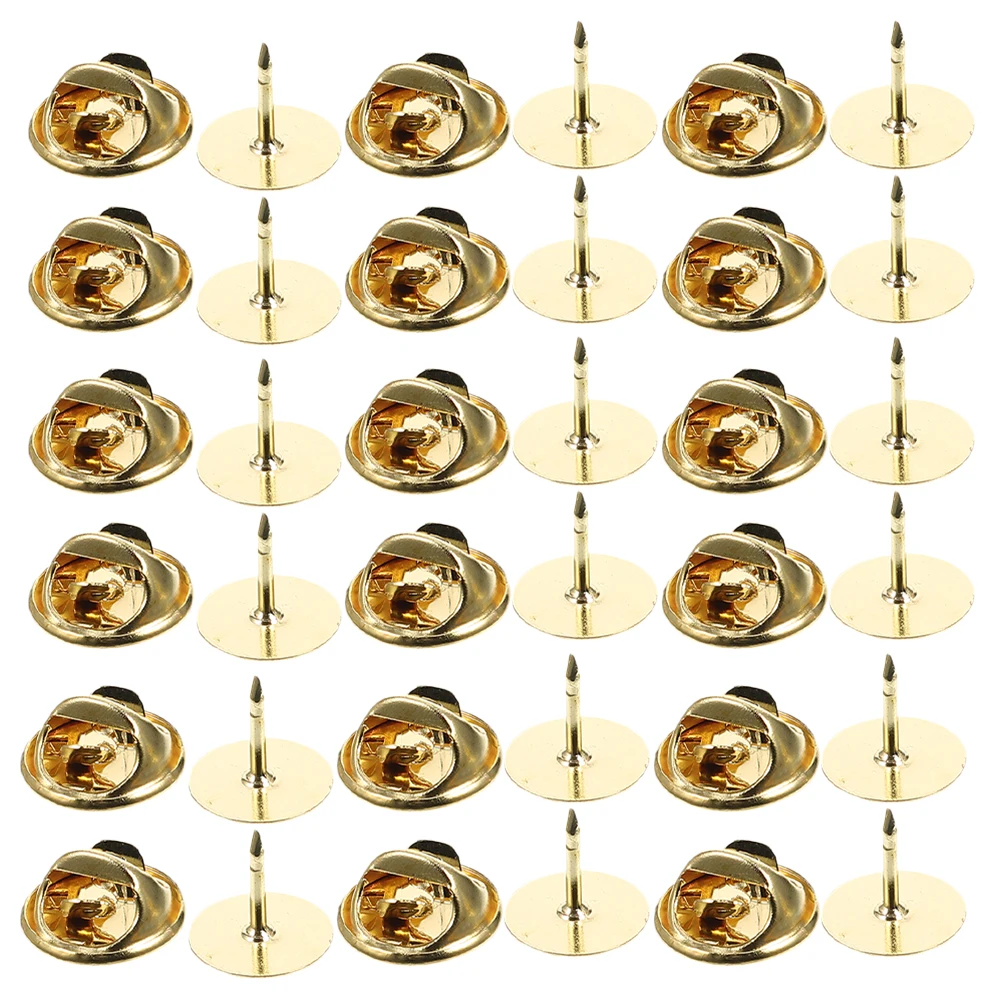 

50Sets Butterfly Pin Clutch Locking Back Accessories Easy Install Remove for Enamel Pins Lapel Pin Tie Tack Badges