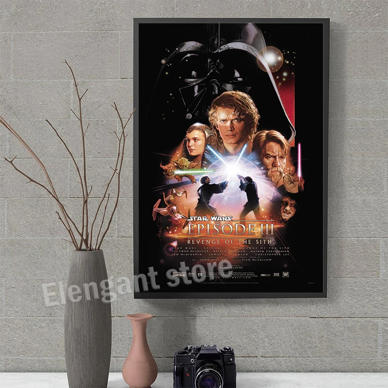 Star Wars Revenge of the Sith Poster Vintage Movie Art Prints Retro Star Wars Canvas Painting Living Room Wall Pictures Decor