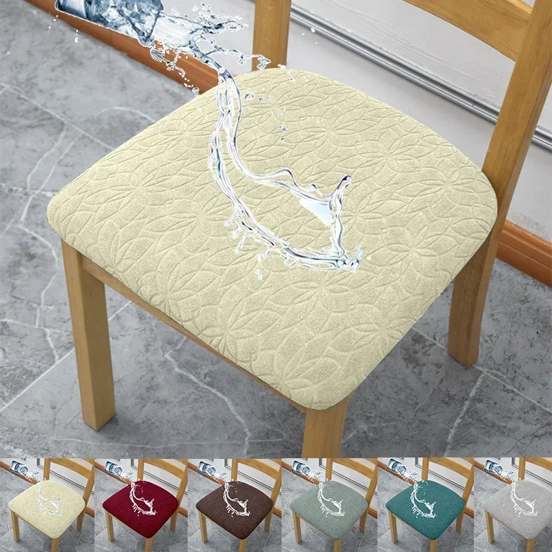 Chair Jacquard Seat Cover, Kitchen Seat Elastic Cover, Dining Chair Protective Cover, Affordable Elastic Cover forHome and Hotel