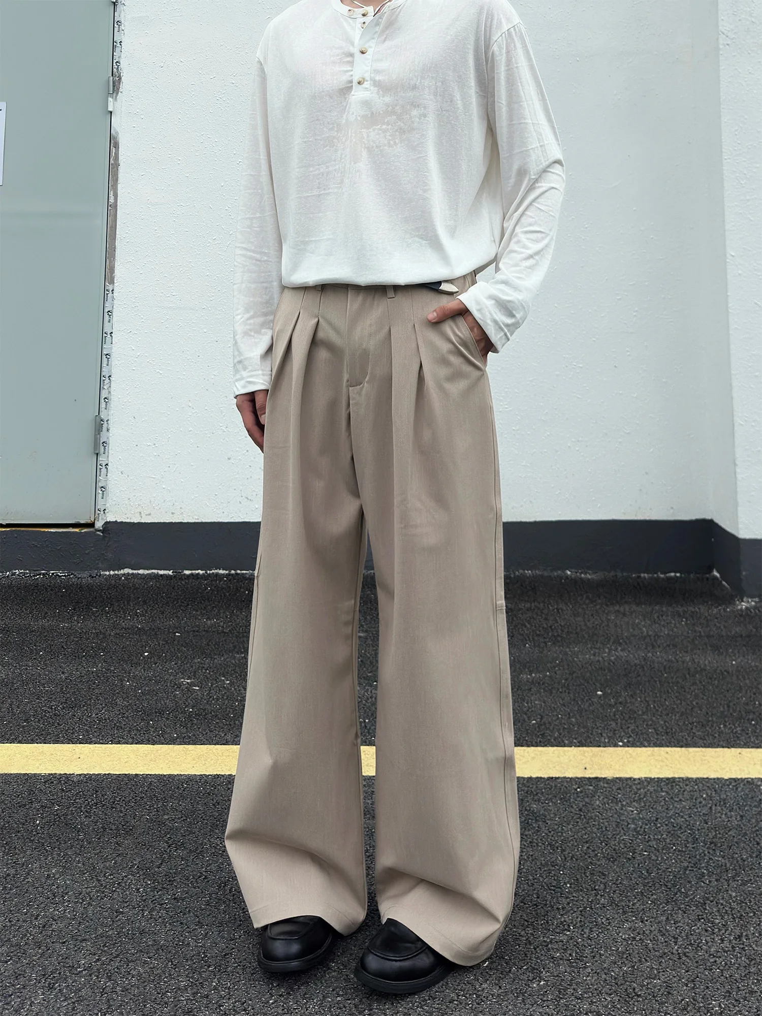 

Мужские и женские брюки в стиле ретро, расклешенные, прямые, свободные, широкие, с защитой от сминания, в стиле High Street, повседневные, с эффектом Cleanfit