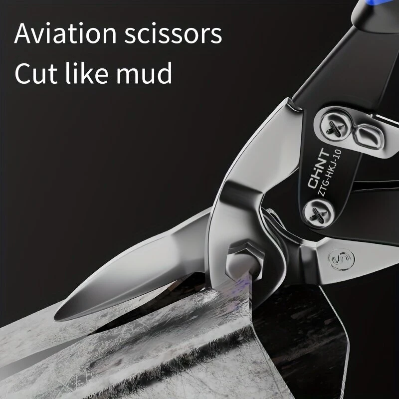 10 Inch Metal Cutter Shears Heavy Duty Chrome Vanadium Steel Metal Cutter Shears for Cutting Sheet Metal Aviation Tin Snips