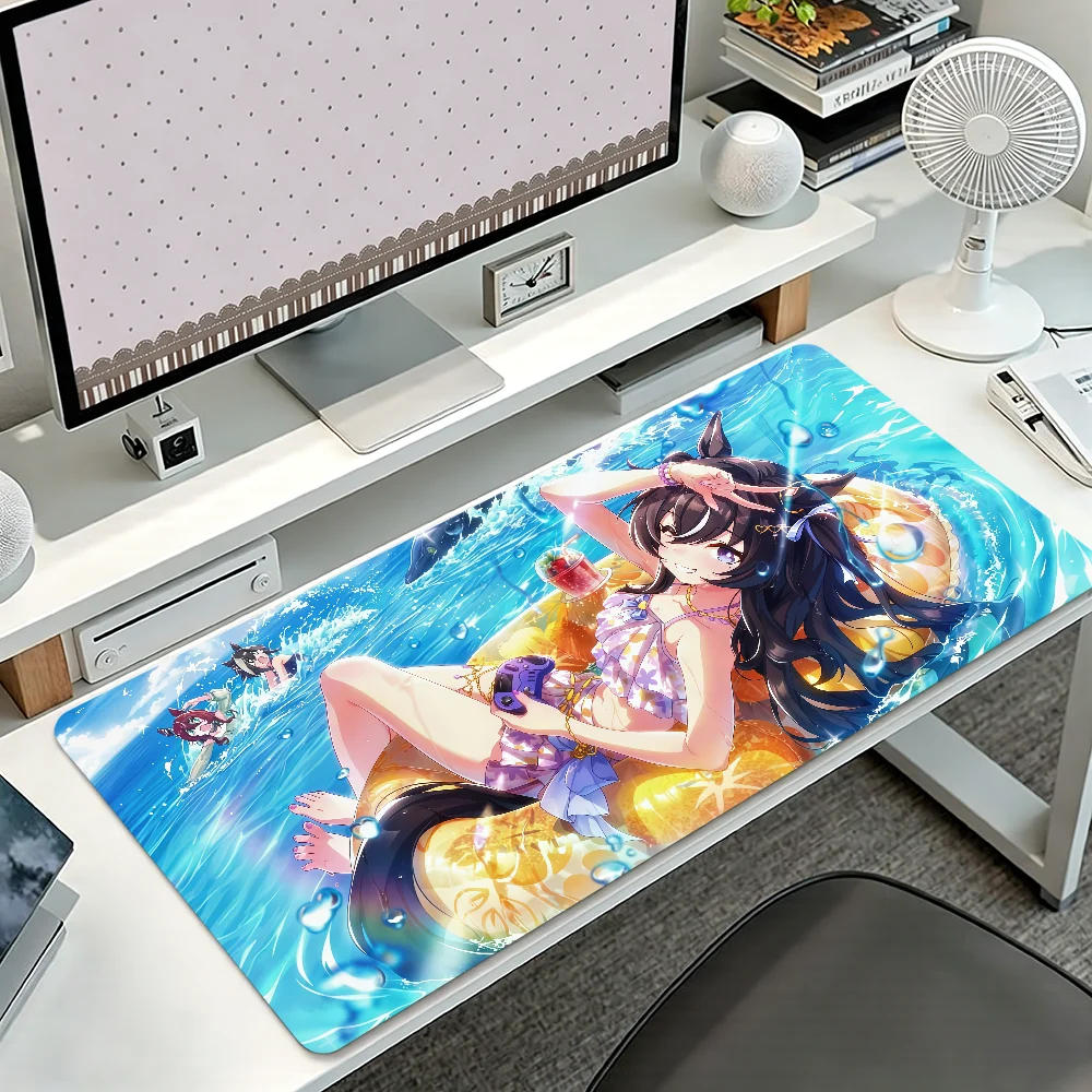 Anime Umamusume Pretty Derby Mouse Pad Large Non-slip Lockedge Desktop Computer Desk Mat Keyboard MousePad Office Gamer Student