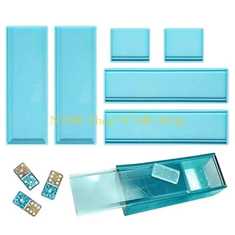 

N7MF Box Mold Aroma Plaster Silicone Mold Handicrafts Soap Resin Casting Mold DIY Crafts Dominoes Storage Tray Mold