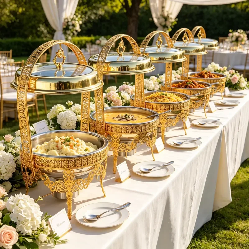 Golden Butterfly Shaped Insulation Plate High End Tableware for Wedding Catering Buffet Hotel Restaurant Supplies Cooking