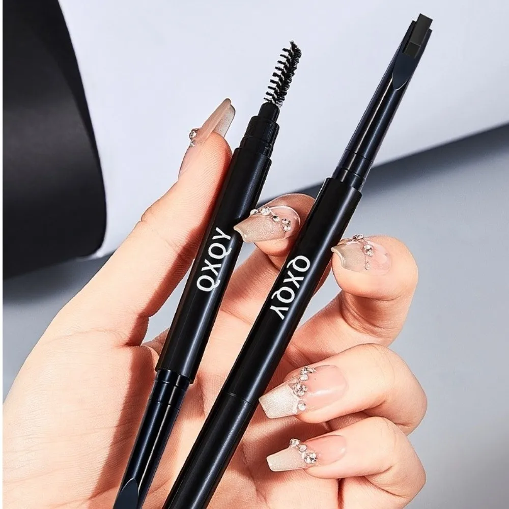 Waterproof Eyebrow Pencil Triangle Shape 4 Color Options Eyebrow Pen Long Lasting Automatic Rotating Eyebrow Pencil For Women