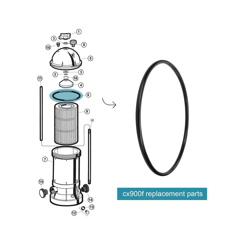 2 шт., уплотнительное кольцо для крышки резервуара для Hayward Star-Clear Plus