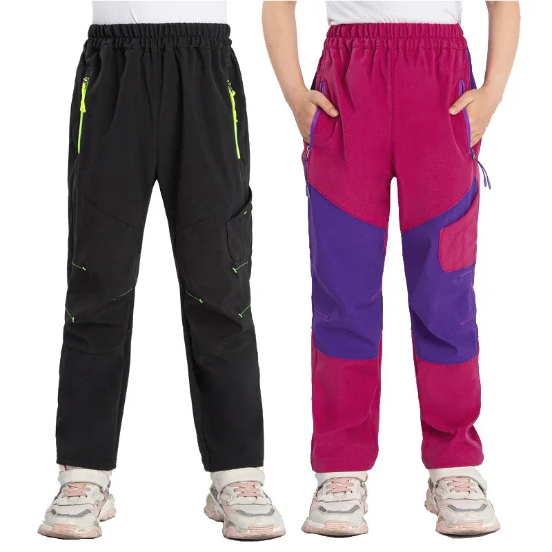

Children Summer Trekking Pants Sport Splashproof Quick Dry Prevent UV Boys Girls Travel Hiking Camping Trousers