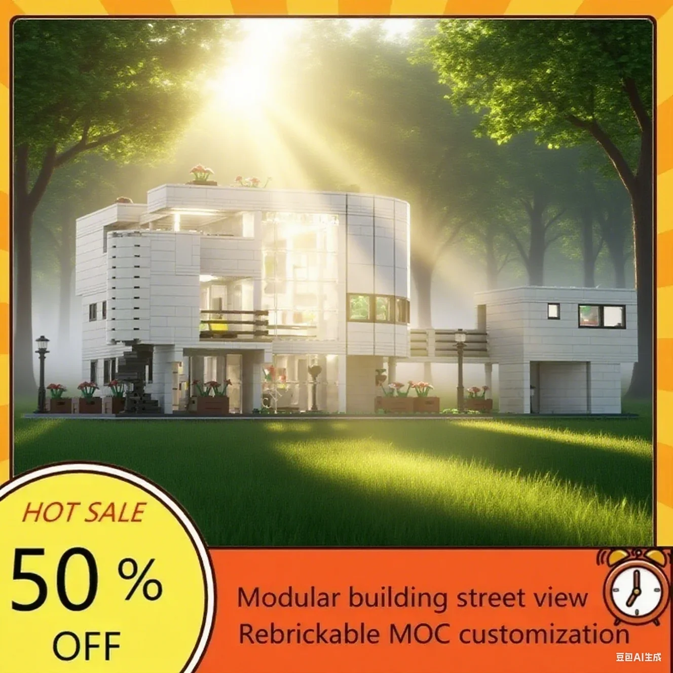 

5128 шт. Saltzman House модульное здание MOC на заказ Street View архитектура головоломка креативная сборная модель развивающая игрушка в подарок