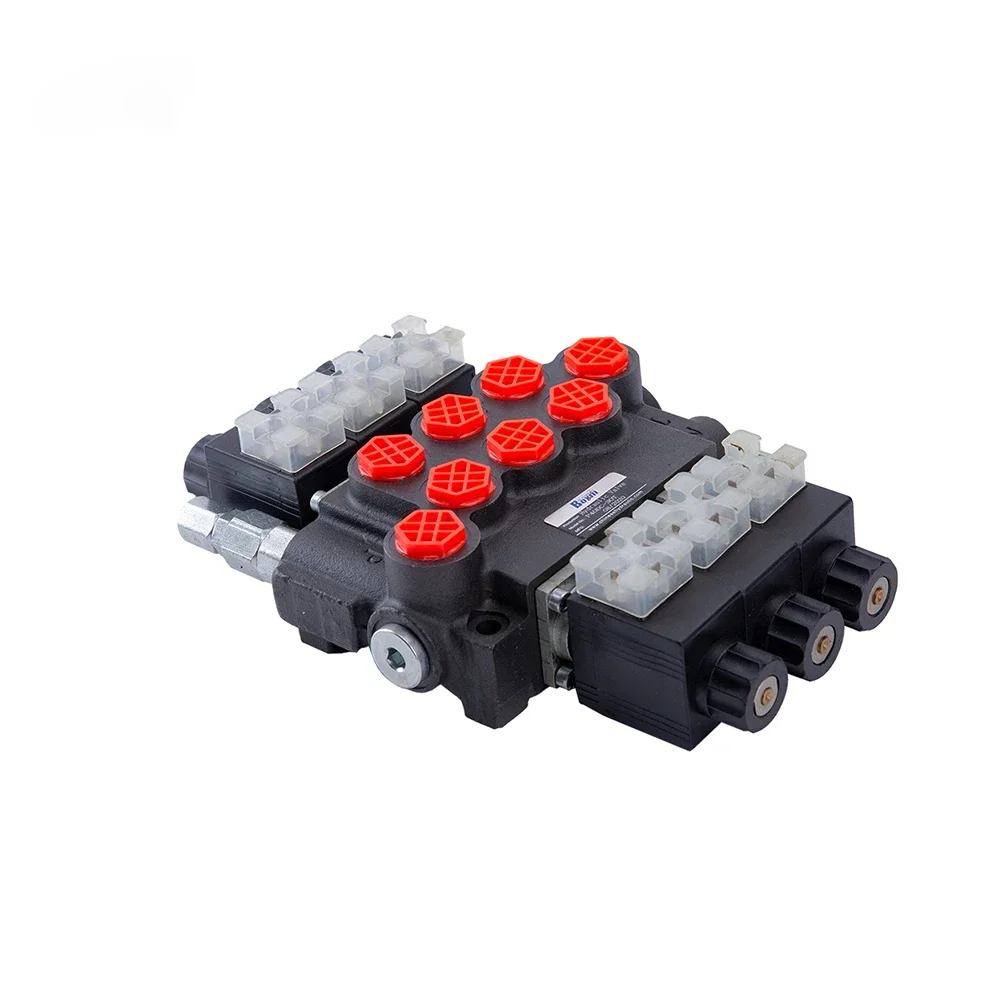 Hot Sales 2 Spools with solenoid Hydraulic Monoblock Direction Flow Control Valve  Z50  Z80 with 12v 24v