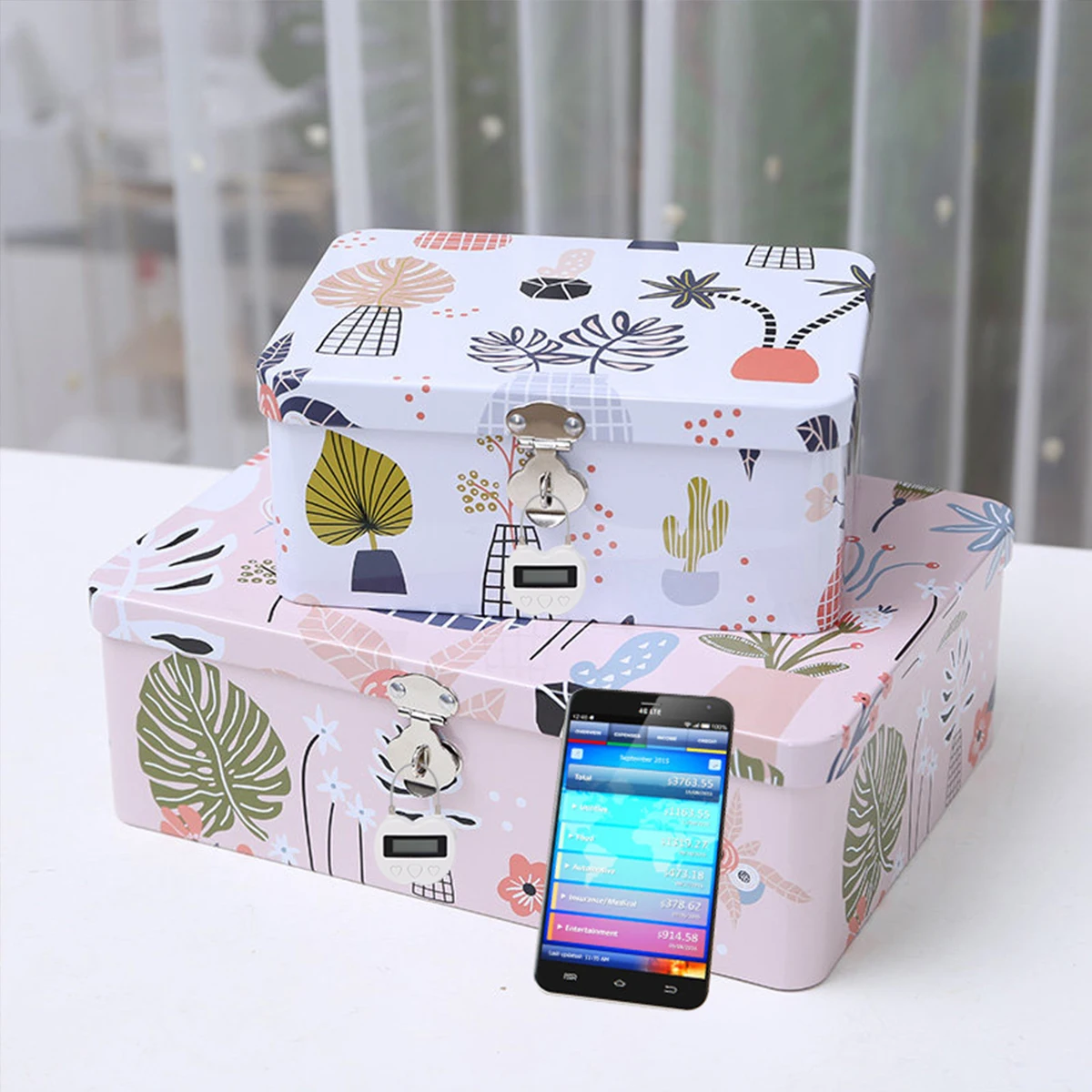 1Pcs Anti-Addiction Electronic Timer Lock USB Charging Countdown Padlock Metal Wire Manager Study Workout Lock Timer