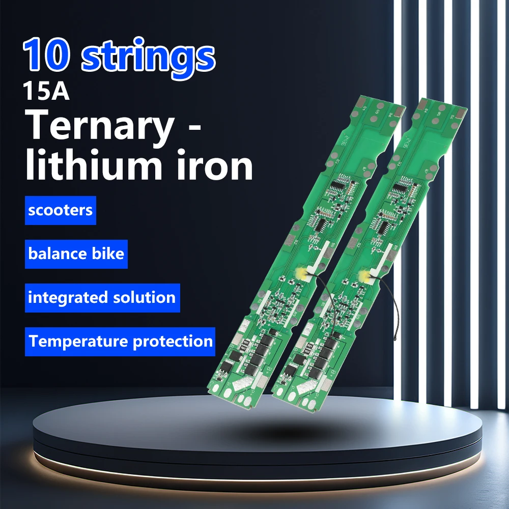 10S 36V 15A BMS Lithium Battery Protection Board Split Port Charging Protect Module For Scooter/Drone/Robot 18650 Battery Pack