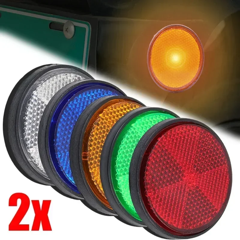 

Motorcycle Circular Reflector Electric Vehicle Bicycle Waterproof Dustproof Night Warning Reflector 6mm Hexagonal Screw Fixation