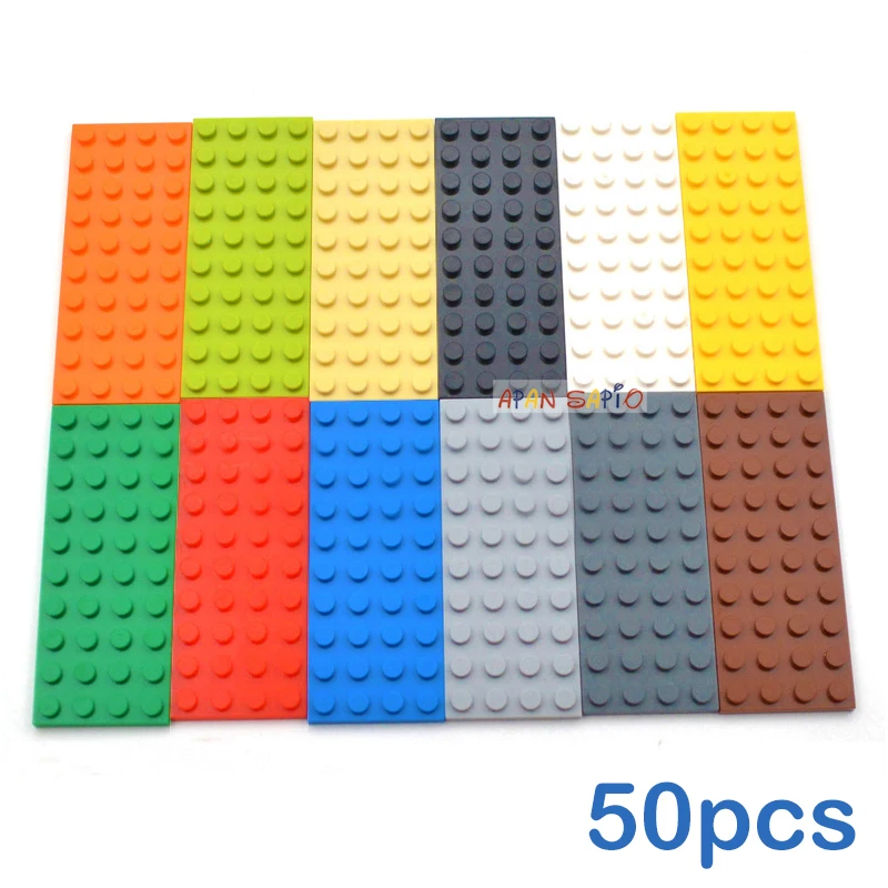 50pcs 4x10 Dots DIY Building Blocks Thin Figures Bricks Educational Creative Toys for Children Size Compatible With 3030
