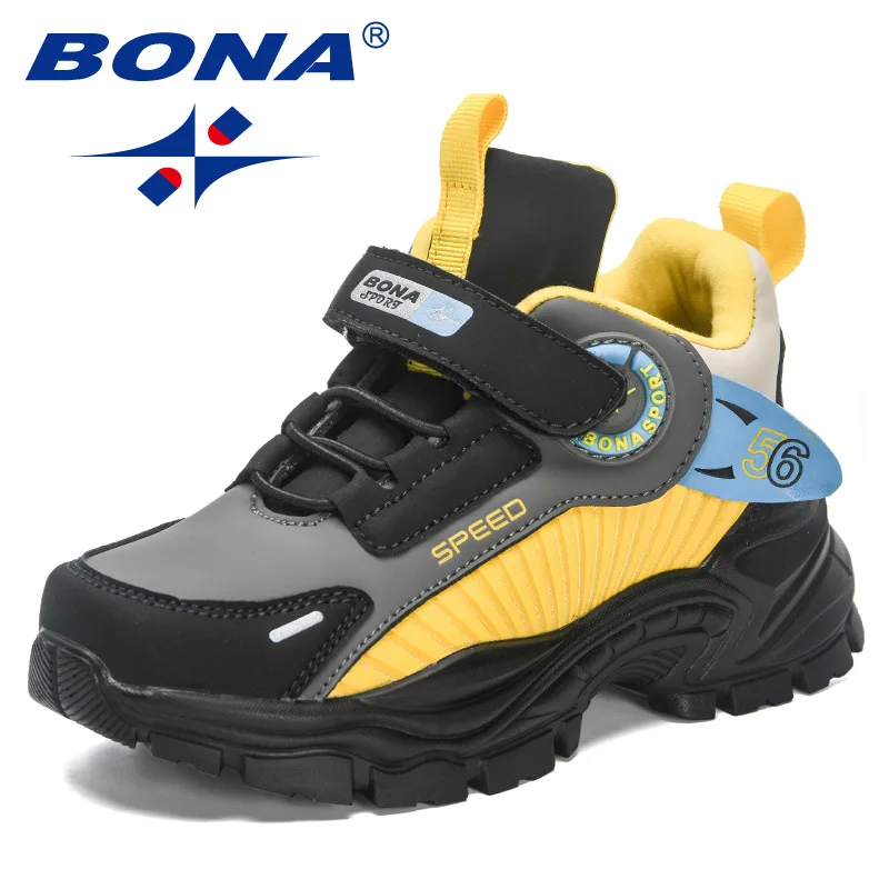 BONA 2023 New Designers Hot Sell Children Sneakers Basketball Sports Shoes Boys Girls High Quality Running Footwear Kids Comfy