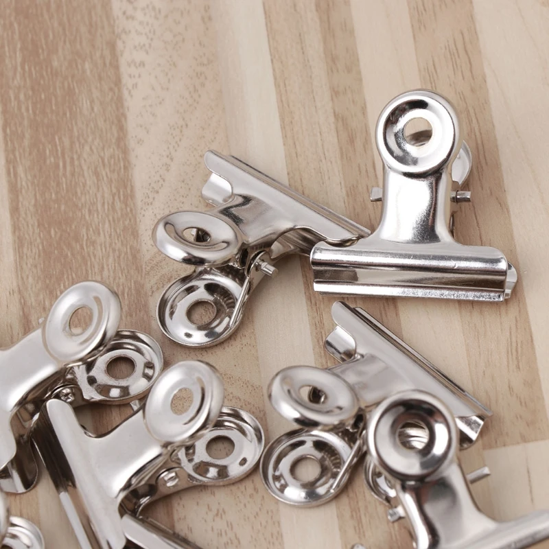10 pezzi in metallo Grip Clip Sigillante per alimenti Morsetto per sacchetti Documenti cartacei Raccoglitore