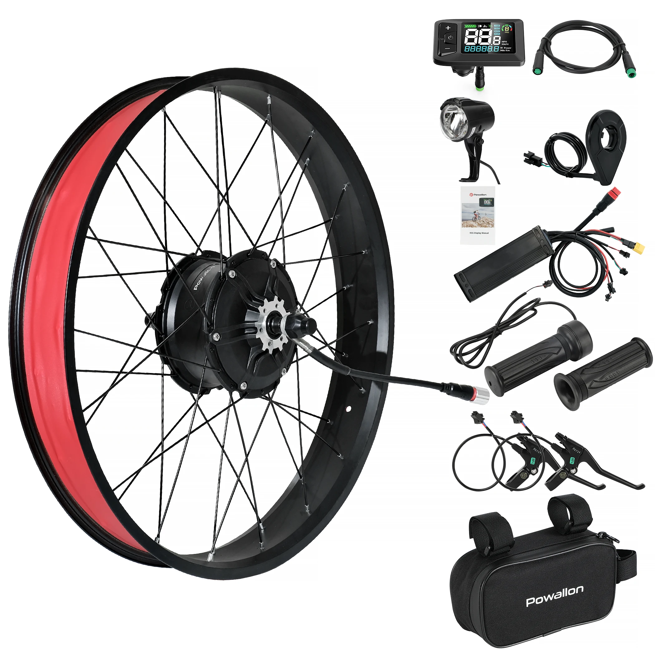 

Powallon 52V 1000W Rear Drive Hub Motor Torque 80Nm 190mm Opening Suitable for E-Bike E-Scooter Electric Vehicle Accessories