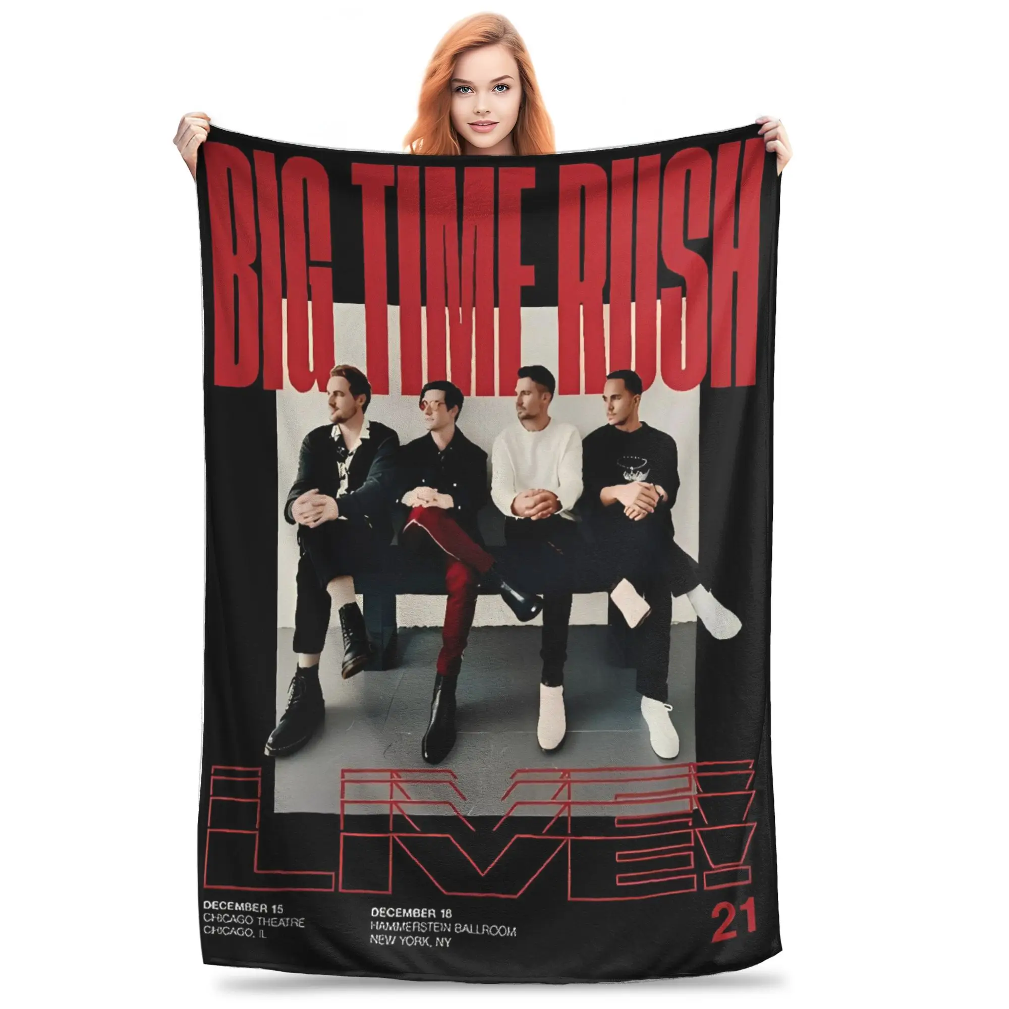 BTR In Real Life Worldwide 2025 Tour Warm Soft Blanket  Boy Girl Plush Throw Blanket Couch Bed Flannel Bedspread Sofa Bed Cover