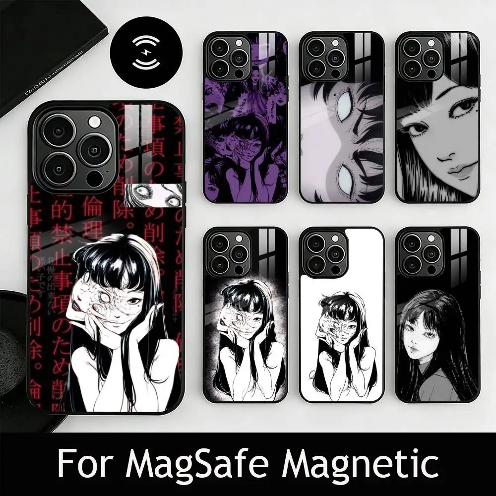 

K-Kawakami T-Tomie Phone Case For iPhone17,16,15,14,13,12,11 Plus,Pro Magnetic For Magsafe Wireless Charging