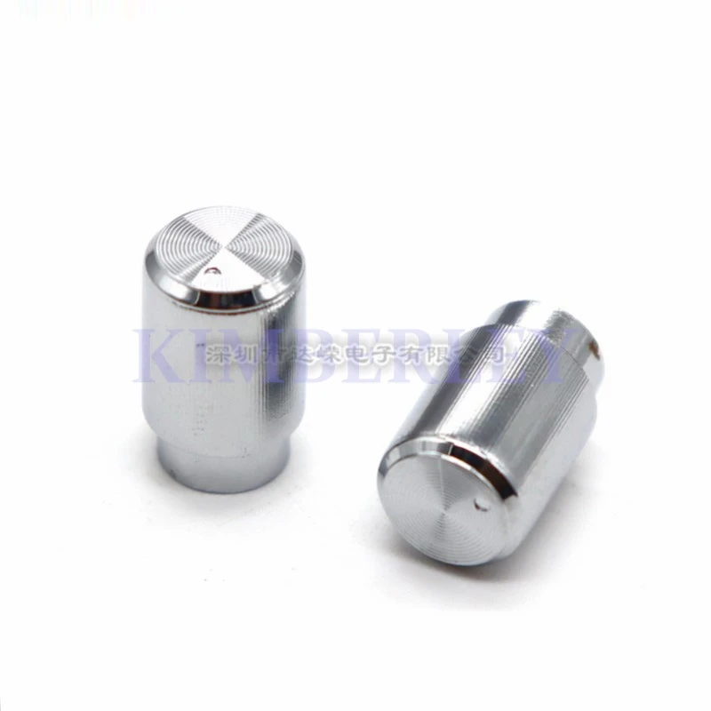 

10 шт. серебристых пластиковых колпачков для регуляторов 10x15,5 мм, для втулки 6 мм, для управления громкостью