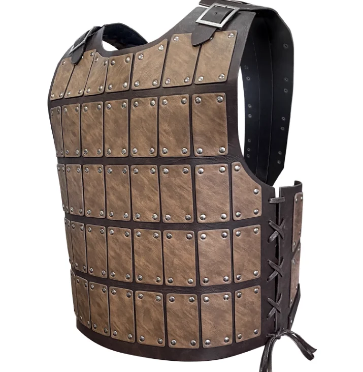 القرون الوسطى بو الجلود درع سترة تأثيري الشمال فايكنغ نمط خمر #1