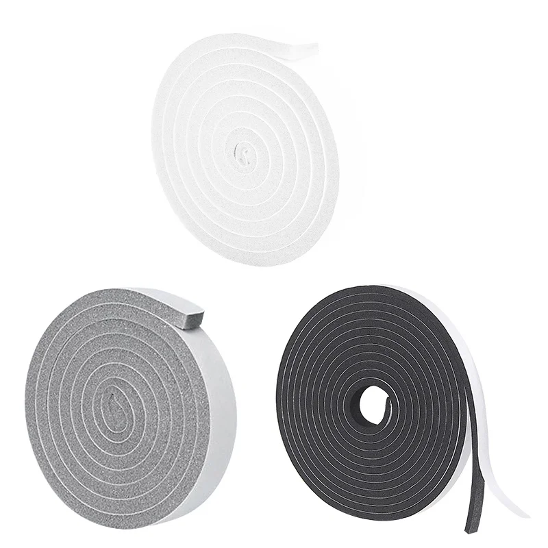 4M（2 Roll） Air Conditioner Insulation Foam Tape Sponge Window Sealing Strips Sound-Proof Weather Stripping Door Seal Gap Blocke