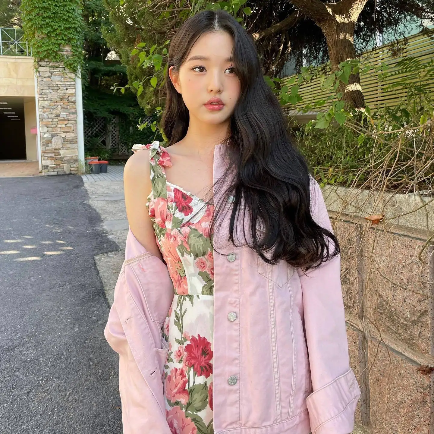 여름 플로럴 드레스, 벨 슬리브, 하이 웨이스트, 휴가용, 편안한 폴리에스터 소재