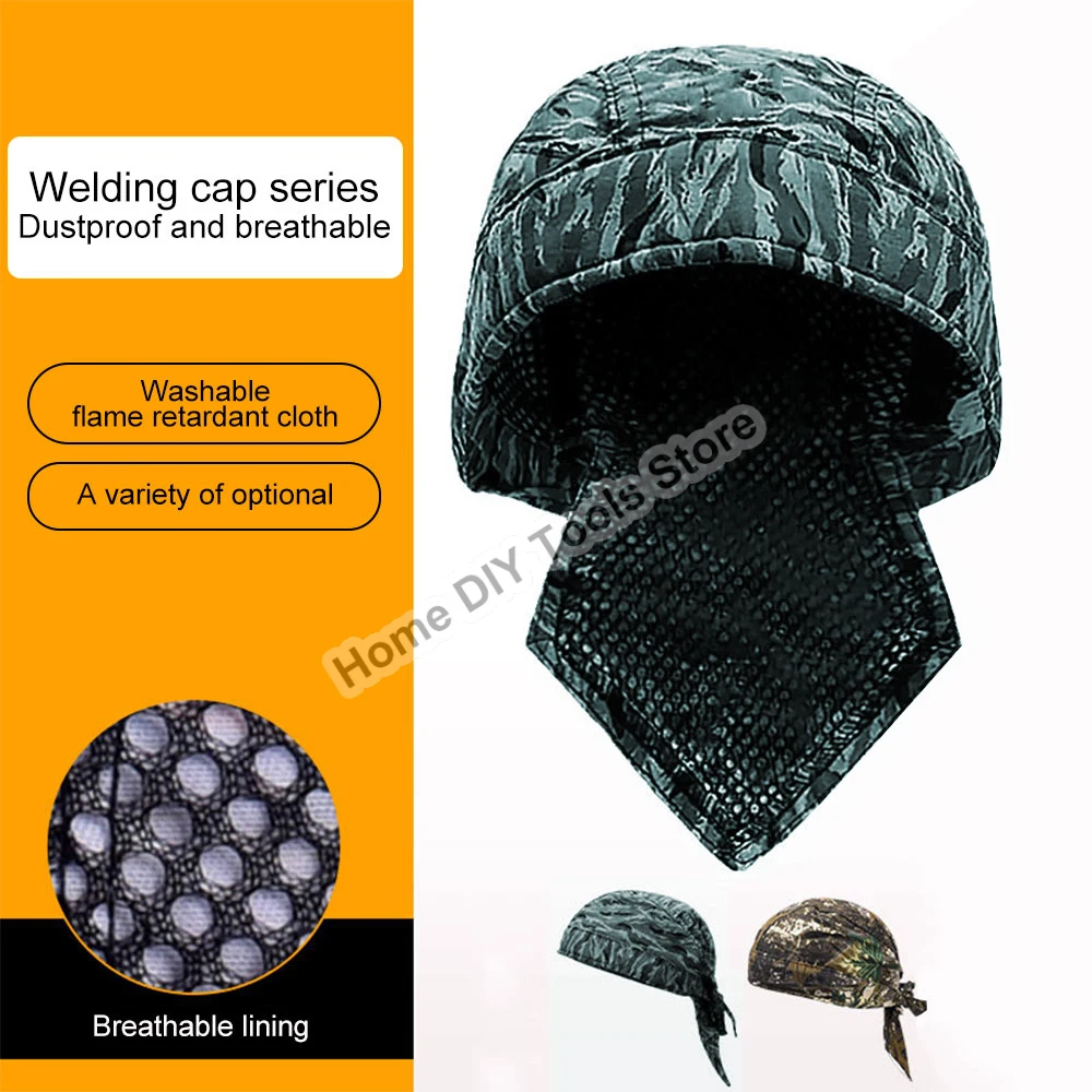 Anti-escaldante Hat Work Cap Chapéu de Soldagem Protetora Retardador de Chamas Cabeça Resistente ao Fogo tipo Bandana Soldador de Seguro de Trabalho