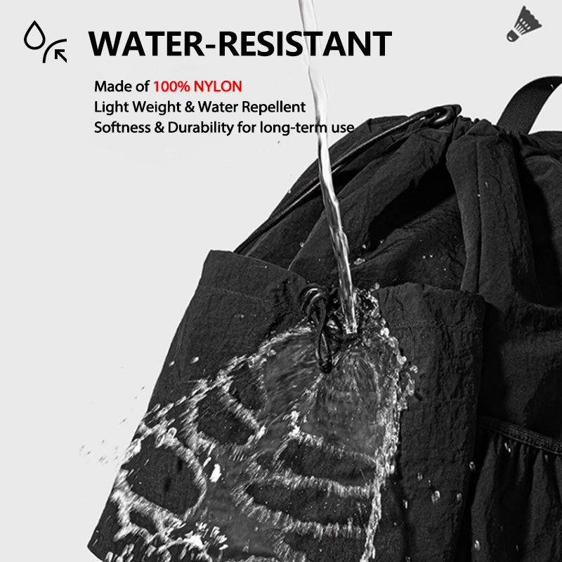 Custom Logo Drawstring Sports Backpack Portable Gym Storage Bag Fit Tennis Badminton Racket Multifunctional Outdoor Training