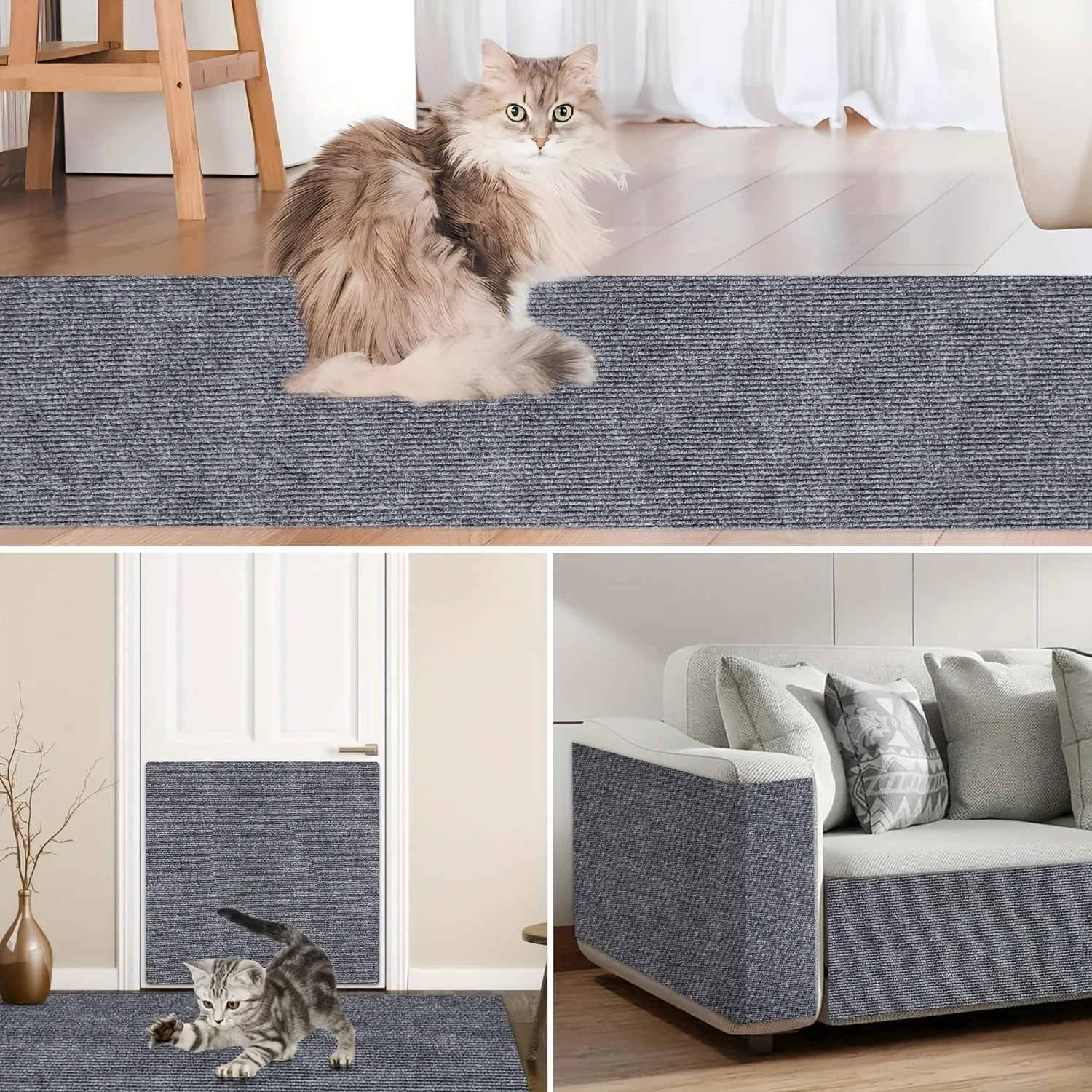 40x300cm Katzen-Kratzmatte Sofaschutz Katzen-Kratzpad Brett-Schutz Zuschneidbar Selbstklebender Teppich DIY Katzen-Kratzmatte – Detail 4