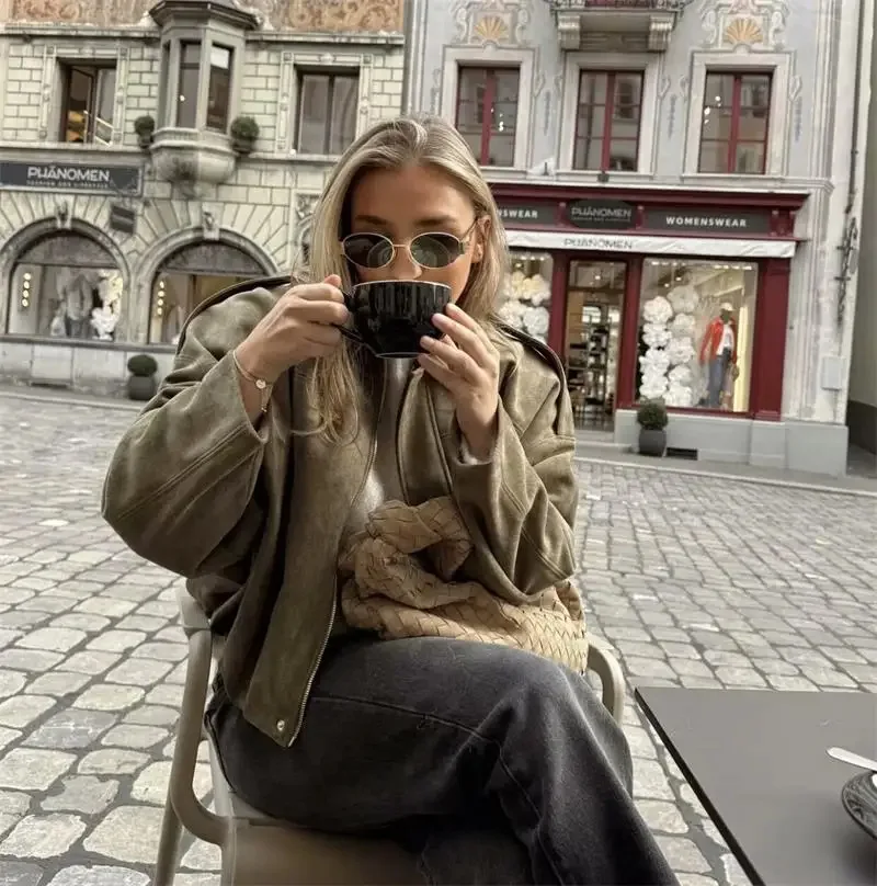 2025 الخريف/الشتاء الأكثر مبيعا المرأة الموضة الأوروبية-الصيف وصول جديد حزام الكتف جرس خارج الطيار سترة مجموعة من ثلاثة #5