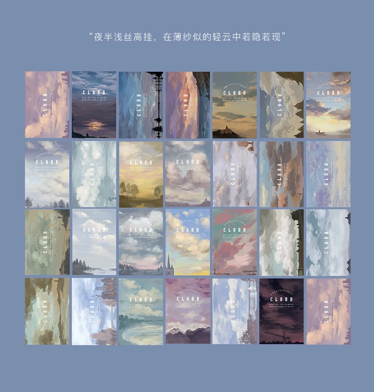 ﻿   28枚入り クリエイティブ ナッツスカイ ロモカードセット - ヴィンテージミニフォトカード 誕生日レターギフトカード