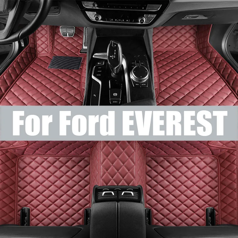 

For Ford EVEREST 2015-2021 Auto Car Floor Mats All-Weather TPE Foot Mats Odorless Pad Waterproof Tray Mat Interior trunk mat