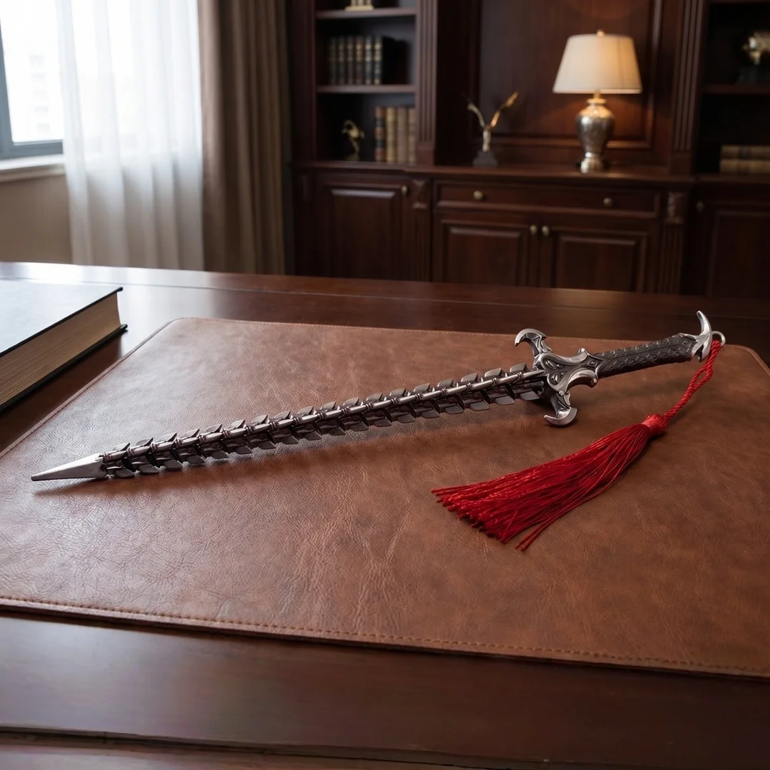 Katana de Call of Duty de 9.8 pulgadas, espada samurái de metal con forma de serpiente, cuchillo no afilado, katana de tamaño real, espada de anime, accesorio de cosplay, juguete japonés, regalo