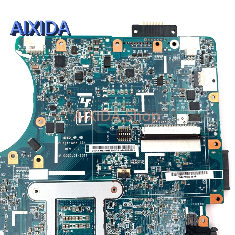 AIXIDA M960 1P-009CJ01-8011 A 1771577 A สําหรับ Sony Vaio VPCEB VPC-EB MBX-224 แล็ปท็อป HM55 DDR3 HD4500 GPU เต็มทดสอบ