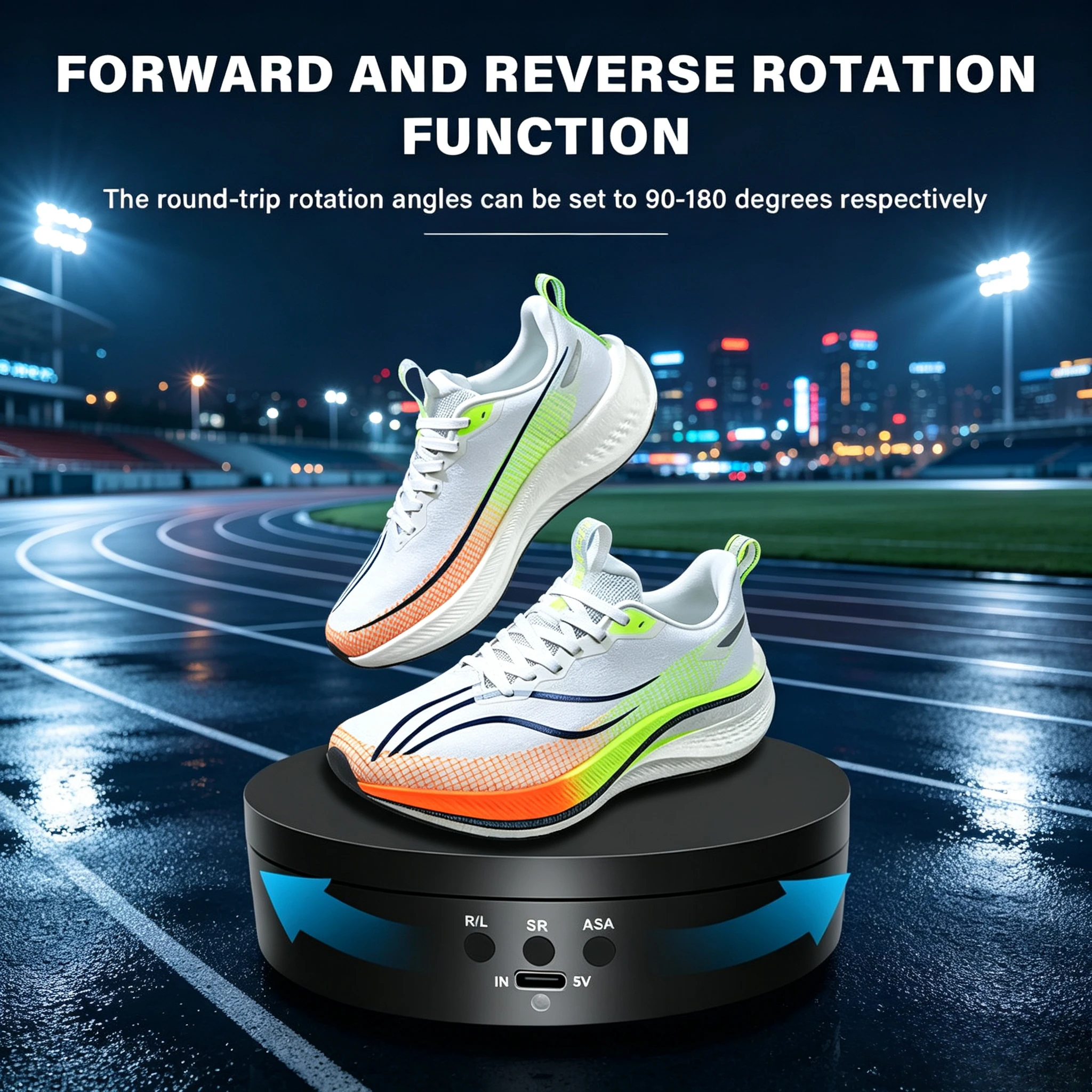 Multifunctional Electric Turntable 360° Rotation Noiseless Rotating Table Max Load 4KG Rotating Display Stands Jewelry Stand